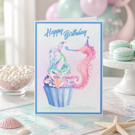 Mermaid Schwanz Cupcake Geburtstagskarte Karte