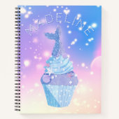 Mermaid Schwanz Cupcake Pastell Pink Blau Personal Notizblock (Vorderseite)