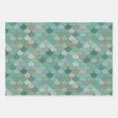 Mermaid Schwanz Geometric Pastell Muster Geschenkpapier Set (Vorderseite 2)