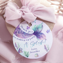 Mermaid Schwanz lila Geburtstag vielen Dank Geschenkanhänger