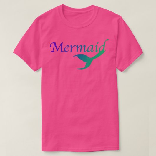 Mermaid Schwanz lila grün T-Shirt (Design vorne)