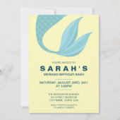 Mermaid Schwanz | Mermaid Birthday Einladung (Vorderseite)