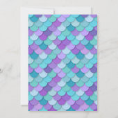 Mermaid Schwanz Mermaid Einladung zum 6. Geburtsta (Rückseite)