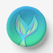 Mermaid Schwanz Pappteller (Vorderseite)
