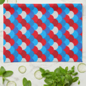 Mermaid Schwanz Pattern American Flag Colors Xmas Geschirrtuch (Gefaltet)