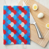Mermaid Schwanz Pattern American Flag Colors Xmas Geschirrtuch (Viertel Falte)