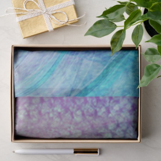 Mermaid Schwanz Pattern Türkis Lila Seidenpapier (Geschenk)