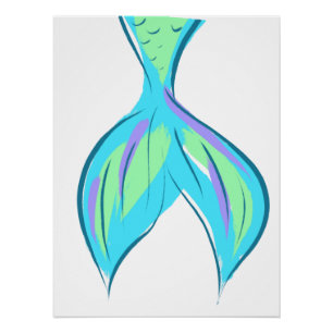 Mermaid Schwanz Poster