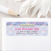 Mermaid Schwanz Scale & Pearl Pastel Rücksendeadre (Insitu)