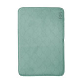 Mermaid Schwanz Scales Muster Monogram Green Badematte (Vorderseite Vertikal)