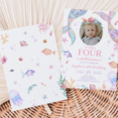 Mermaid Schwanz Sea Birthday Party Einladung