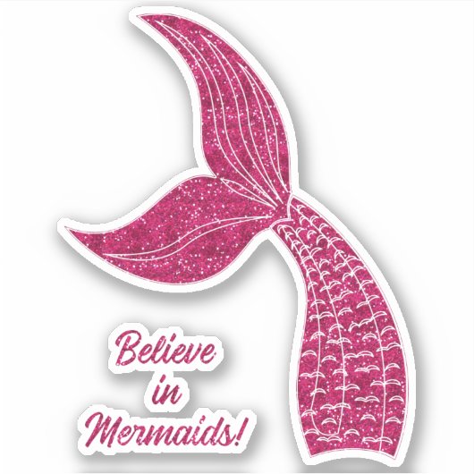 Mermaid Schwanz Sticker (Vorderseite)