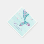 Mermaid Schwanz Under Sea Birthday Napkins Serviette (Ecke)
