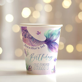 Mermaid Schwanz Unter dem Meer Geburtstagsparty Pappbecher