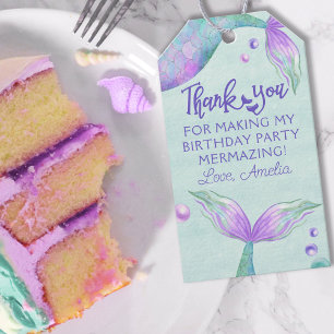 Mermaid Schwanz Vielen Dank für Ihre Geburtstagspa Geschenkanhänger