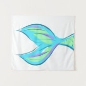 Mermaid Schwanz Wandteppich (Vorderseite (Horizontal))