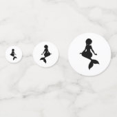 Mermaid Schwarz-weiß Konfetti (Vorderseiten)