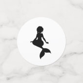 Mermaid Schwarz-weiß Konfetti (Klein Vorderseite)