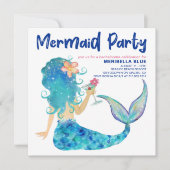 Mermaid Sea | Beach Cocktail Junggeselinnen-Abschi Einladung (Vorderseite)