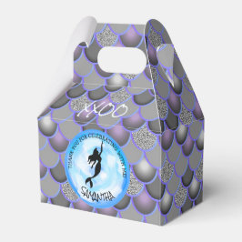 Mermaid Sea Black Gray Scales Vielen Dank für Ihre Geschenkschachtel