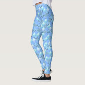 Mermaid Sea Blue Scale Leggings (Links)