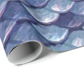 Mermaid Sea Blue Scales Geschenkpapier (Rolleneckpunkt)