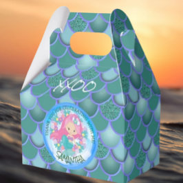 Mermaid Sea Blue Scales Vielen Dank für Ihre Unter Geschenkschachtel