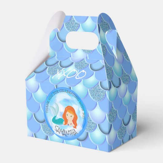 Mermaid Sea Blue Scales Vielen Dank für Ihre Unter Geschenkschachtel (Vorderseite)