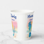 Mermaid Sea | Cupcakes vom tropischen Strand Pappbecher (Rechts)