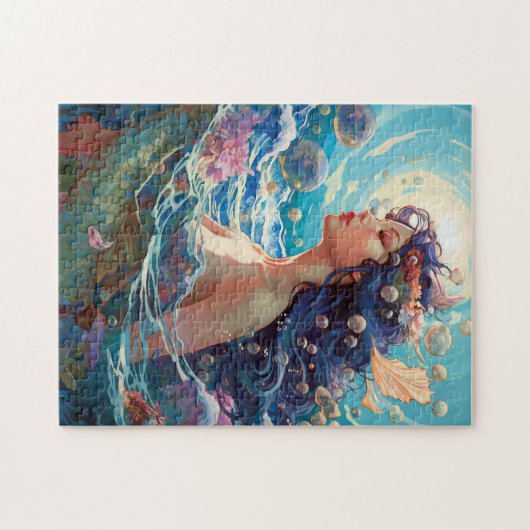 Mermaid Sea Goddess Fantasy Art Puzzle (Horizontal)