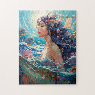 Mermaid Sea Goddess Fantasy Art Puzzle