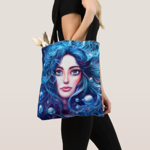 Mermaid Sea Goddess Nymph Siren Blue Underwater Tasche