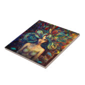 Mermaid Sea Goddess Nymph Siren Unterwasser Art Fliese (Seite)