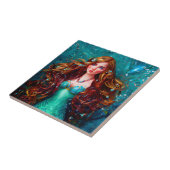 Mermaid Sea Goddess Nymph Siren Unterwasser Art Fliese (Seite)