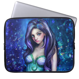 Mermaid Sea Goddess Nymph Siren Unterwasser Art Laptopschutzhülle