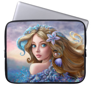 Mermaid Sea Goddess Nymph Siren Unterwasser Art Laptopschutzhülle