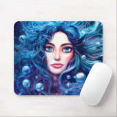 Mermaid Sea Goddess Nymph Siren Unterwasser Art Mousepad (Mit Mouse)