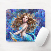 Mermaid Sea Goddess Nymph Siren Unterwasser Art Mousepad (Mit Mouse)