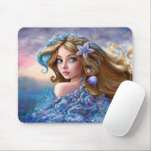 Mermaid Sea Goddess Nymph Siren Unterwasser Art Mousepad (Mit Mouse)