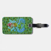 Mermaid Sea Green Scales Gepäckmarke Gepäckanhänger (Rückseite horizontal)