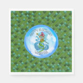 Mermaid Sea Green Warrior Napkins Serviette (Vorderseite)