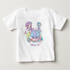 Mermaid Sea Life | Geburtstagspartei mit individue Baby T-shirt