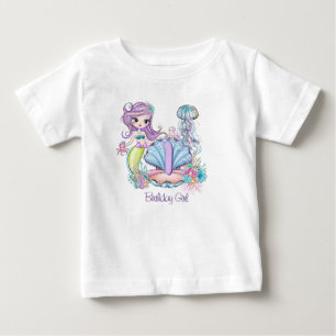 Mermaid Sea Life   Geburtstagspartei mit individue Baby T-shirt