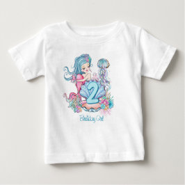 Mermaid Sea Life | Geburtstagspartei mit individue Baby T-shirt