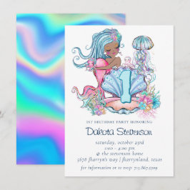 Mermaid Sea Life | Geburtstagspartei mit individue Einladung