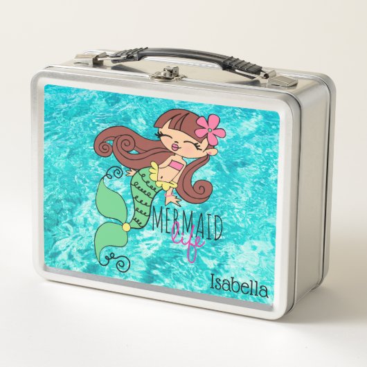 Mermaid Sea Life Metall Brotdose (Vorderseite)