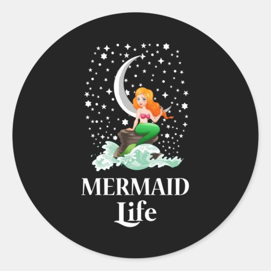 Mermaid Sea Mermaids Girl Runder Aufkleber (Vorderseite)