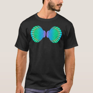 Mermaid Sea Muschel Brè Kostüm Niedliche Frauen Ki T-Shirt