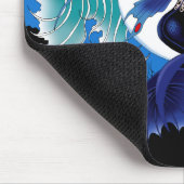 Mermaid Sea Pferd Fairy Blue Mousepad (Ecke)