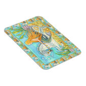 MERMAID & SEA STALLION, WHIMSICAL FANTASY UNICORN MAGNET (Rechte Seite)